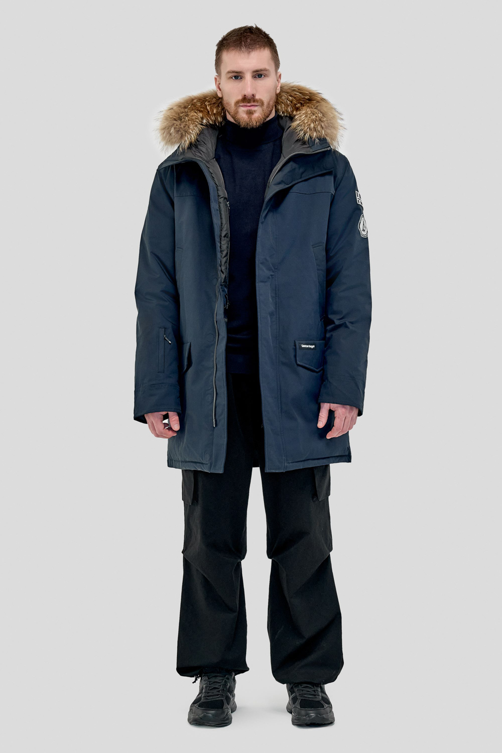Admiral longline jacket, Navy