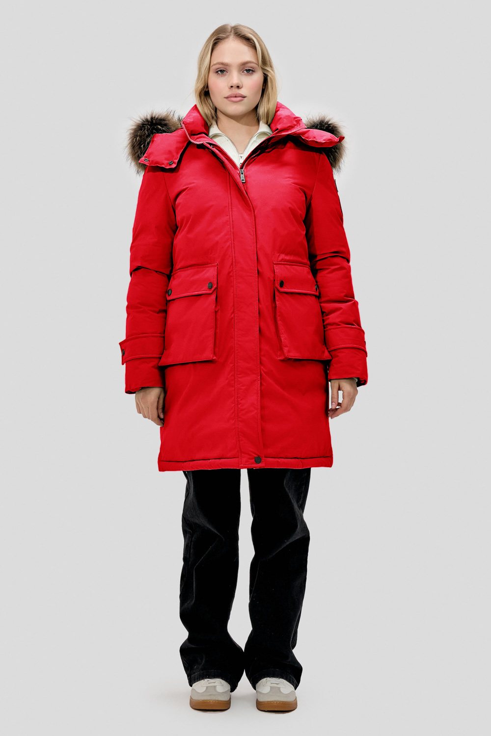 Agnetta insulated parka, Red