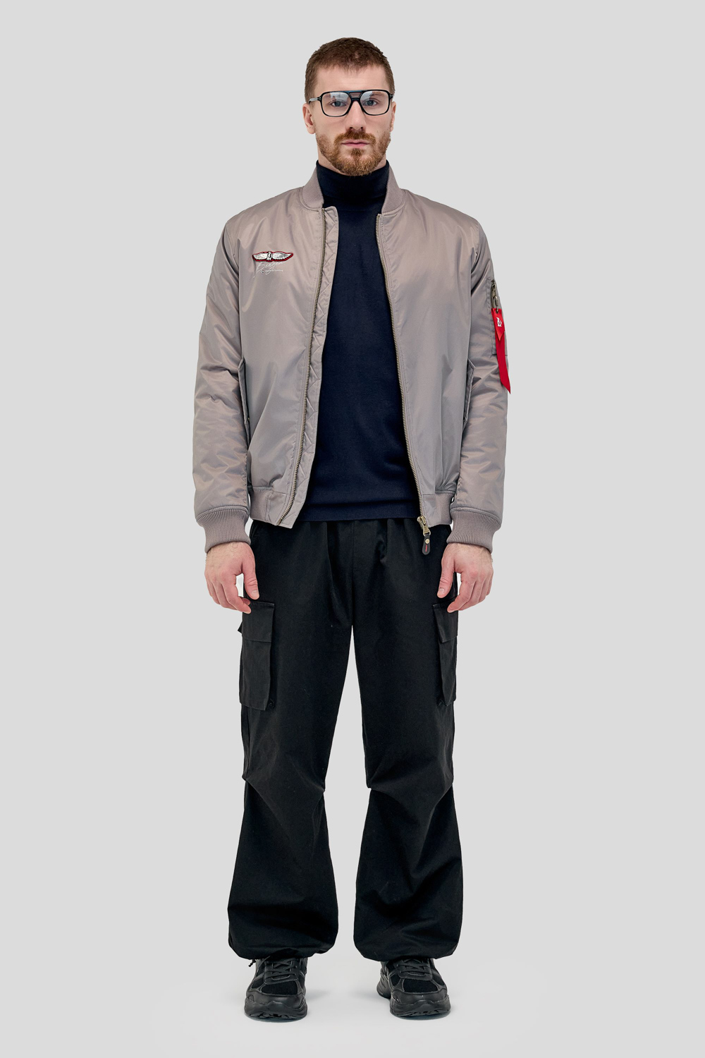 Aviator bomber, Light grey