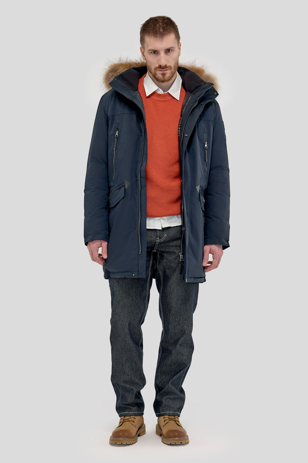 Kaven longline jacket, Navy