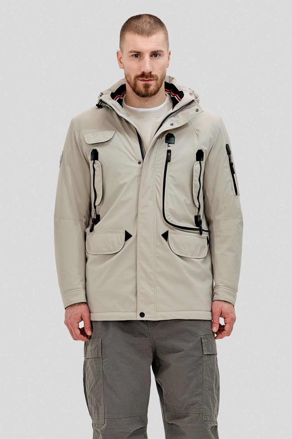 Riven jacket, Beige grey